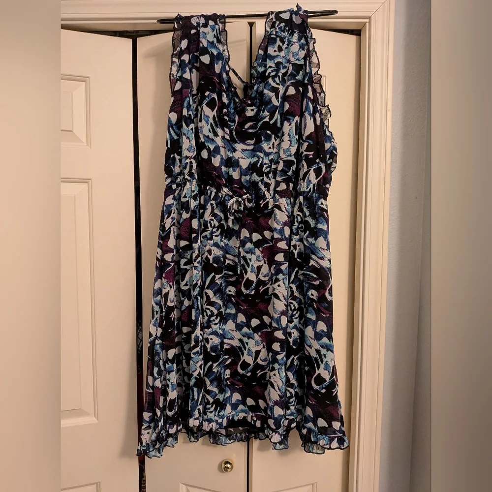 Torrid Blue and Purple Chiffon Dress - Picture 1 of 4